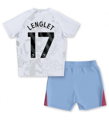Aston Villa Clement Lenglet #17 Udebanesæt Børn 2023-24 Kort ærmer (+ korte bukser)